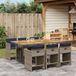 Prolenta Maison Exclusive 7-delige tuinset voor buiten, met kussens, grijs, van polyrotan