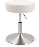 Relaxdays make-upkruk - wit - zilver - 42-57xØ38,5 cm - verstelbaar
