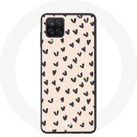 Maniacase Hoesje voor Samsung Galaxy A42 5G Abstracte textuur achtergrond zwarte harten