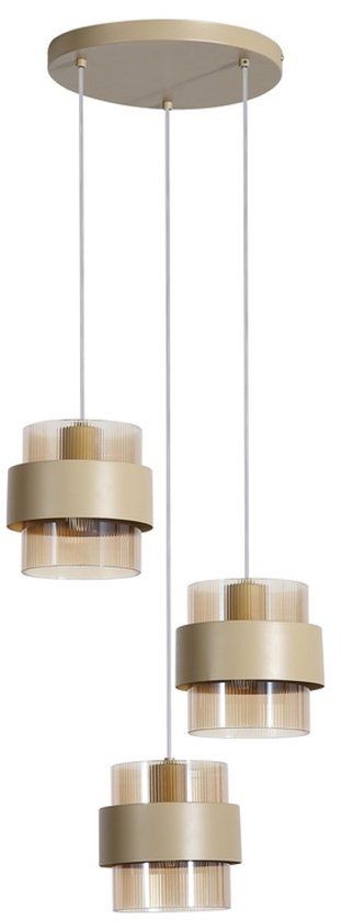 Searchlight Electric Searchlight Hanglamp Royal 3-lichts zand bruin