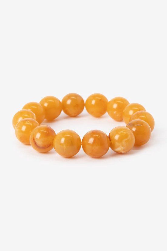 Sissy-Boy - Licht oranje resin kralenarmband