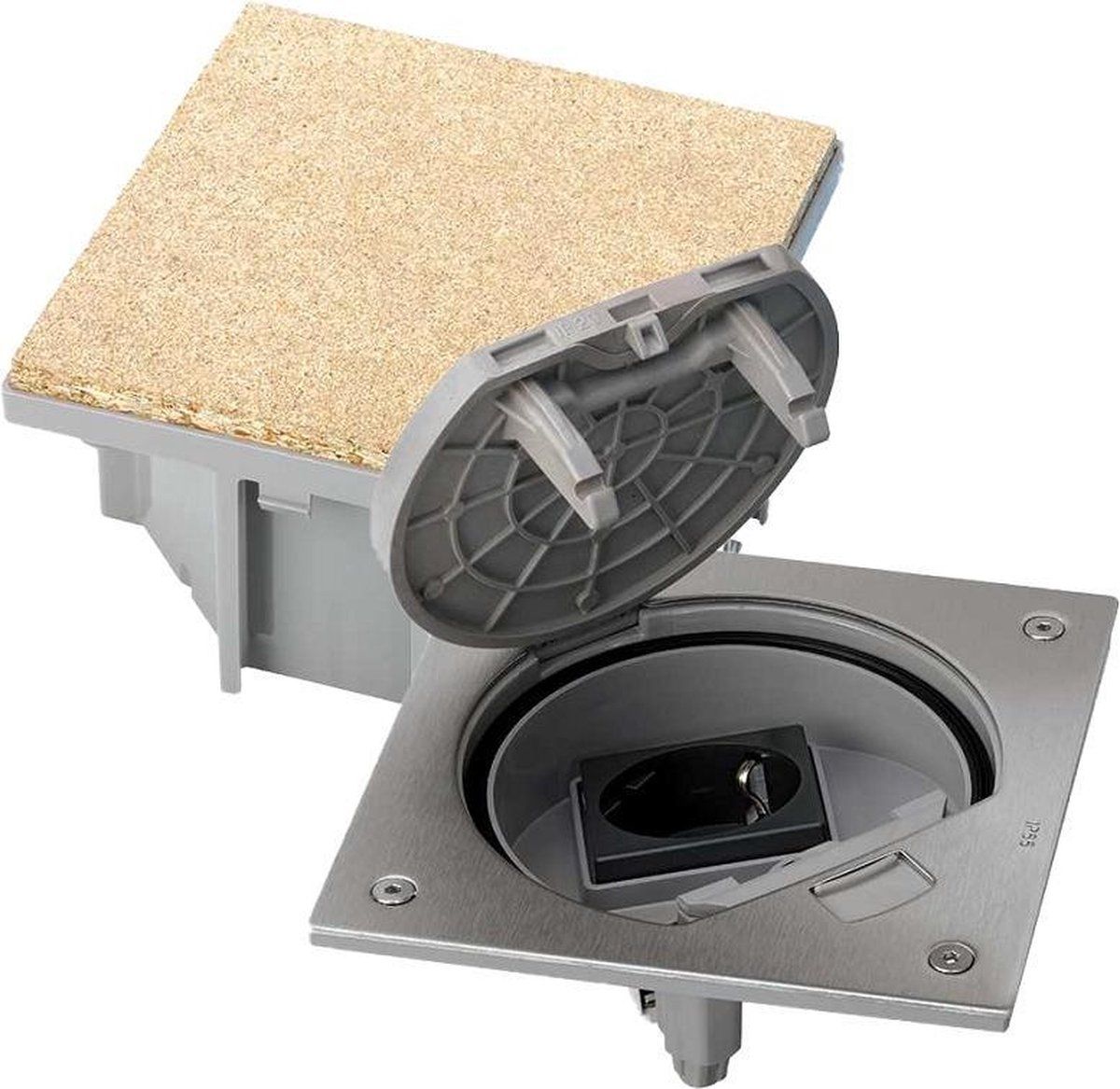 Simon & Garfunkel vloerdoos set voor cementdekvloer IP66 - 7422246280207