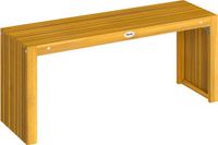 Outsunny Tuinbank van acaciahout, 3-zits, 110 x 30 x 45 cm, natuurlijk hout