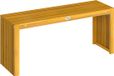 Outsunny Tuinbank van acaciahout, 3-zits, 110 x 30 x 45 cm, natuurlijk hout