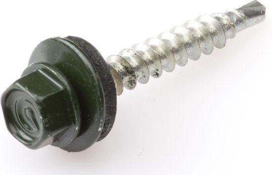 Dak & Gevel Profielplaatschroef 4,9 x 35mm Verzinkt Groen (50 stuks)