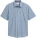 Tom Tailor - Chemise regular fit en coton à manches courtes - Taille S - Chambray bleu sarcelle véritable