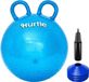 NutriChef Hurtle Skippybal met Handvat - Glitter Springbal voor Kinderen 3-6 Jaar - Inclusief Luchtpomp en Pionnen - 46 cm - Blauw
