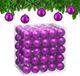 Relaxdays Kerstballen set van 100 - Ø 6 cm - Mat - Kunststof - Paars