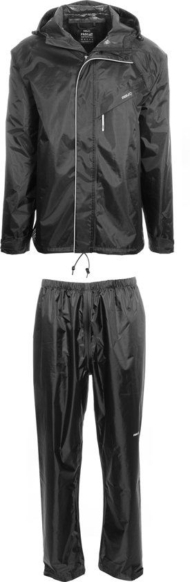 AGU Passat Regenpak Unisex Maat M Zwart