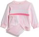 Adidas Seasonal Essentials Tiberio 3 Stripes Fleece Crew Set Roze 6-9 Months Jongens,Meisjes