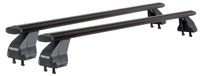 Menabo Omega Plus Noir | Support de coffre de toit Peugeot - Expert 2007-2016 - Aluminium - Longueur 130 cm - Capacité de charge 75 kg - Jeu de 2