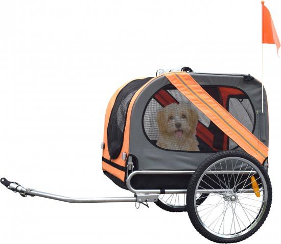 WorldPet Fietskar oranje/grijs