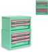 Bureau-organizer - Bureau-opbergdoos met lades - Ladebak - Opbergkast - Make-up organizer - Ladeontwerp en stapelbaar - Staal - 28,5×15,8×32 Cm - Geschikt voor bureau, badkamer en kaptafel - Vert-rose