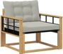 vidaXL - Buiten - bank - set - Massief - Acaciahout - en - Textilene