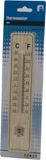 Merkloos / Sans marque Binnen/buiten thermometer hout 21 x 4 cm
