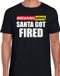 Bellatio Decorations Foute humor Kerst t-shirt - breaking news fired - heren - zwart L