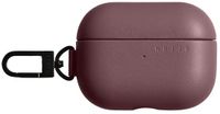 Mujjo Étui en cuir – Convient pour Airpods Pro 3 – Fabriqué en cuir Ecco tanné végétalement – Compatible avec la charge sans fil - Rouge