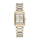 ROAMER AG Horloge Diana Vrouwen Polshorloge Analoog Quartz Staal Goudkleurig Wit Rechthoek