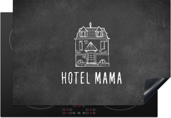 KitchenYeah® Inductie beschermer 77x51 cm - Hotel mama - Quotes - Spreuken - Mama - Inductiebeschermer - Inductiemat - Inductieplaat mat