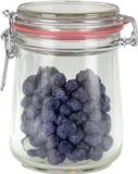 Merkloos Weckpot/inmaakpot - glas - 720 ml - met beugelsluiting - transparant