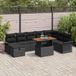 Prolenta Maison Exclusive - Ensemble de salon de jardin composé de 9 pièces, en résine tressée noire