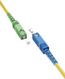 Goobay SC/UPC - SC/APC Simplex FTTH kabel | OS2 | geel | LSZH | 1 meter