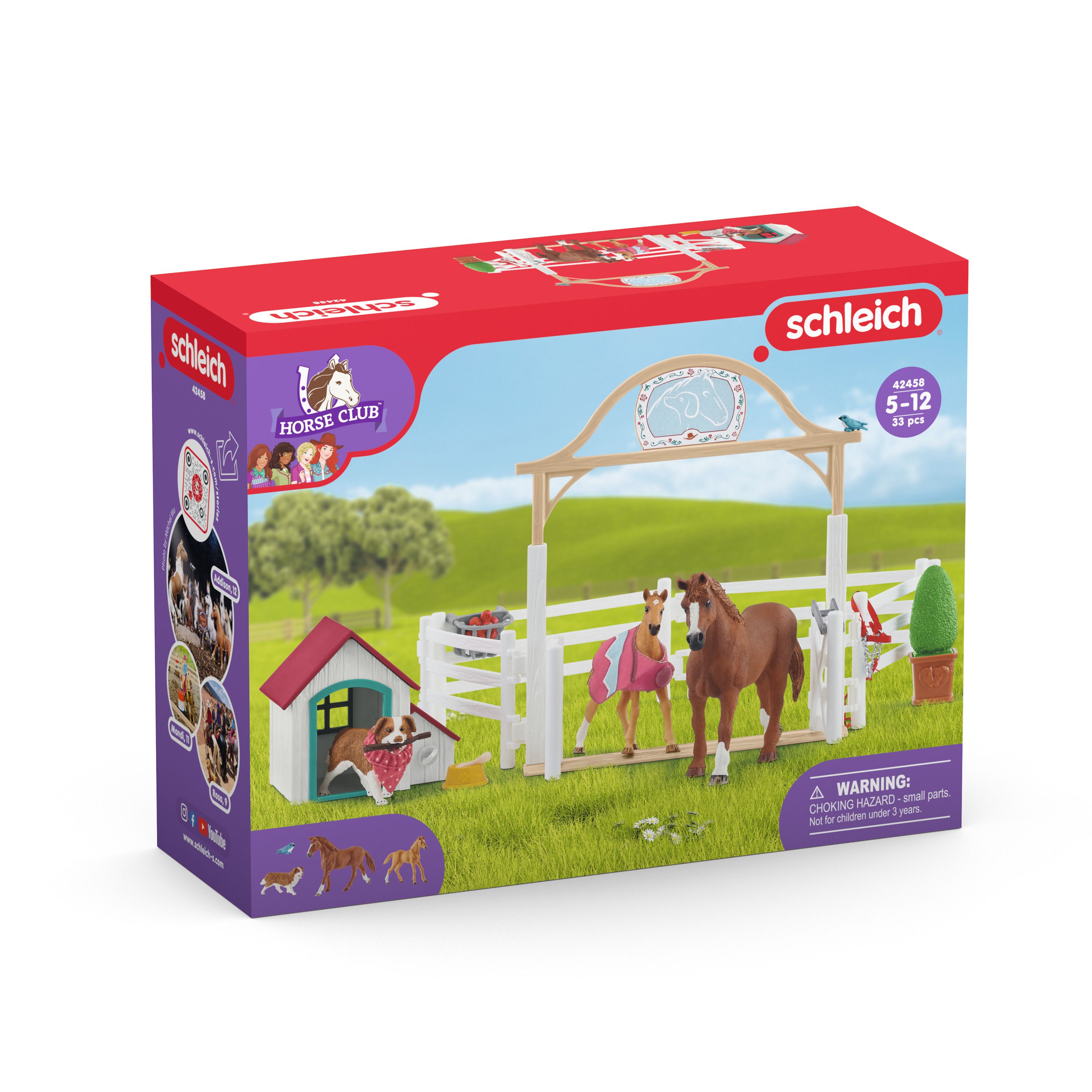 Schleich HORSE CLUB Hannahs gastpaarden met hond 42458