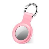 SBS TEAIRTAGCASEP Hoesje voor AirTag Roze Silicone met Sleutelring