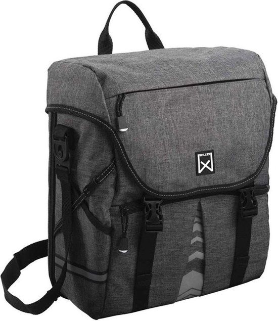 Willex Pakaftas 1200 Antraciet - Shopper - 4L - Waterafstotend - Achter