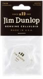 483P#01 Jim Dunlop Genuine Celluloid Plectrums - Classic - Thin - White - 0.50 mm - 12 Stuks