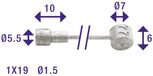 CORDO Remkabel - Binnenkabel - RVS - 300cm - 1,5mm - 1x19 draads - Inclusief 2 nippels