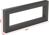 [en.casa] Ophangbeugel set van 2 Hawangen 40x20 cm zwart