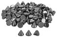 100 points coniques en acrylique noir, 6x6 mm, pour décoration punk faite maison