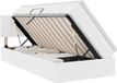 vidaXL Lit de rangement avec LED et rangement Blanc pur 100 x 200 cm Similicuir