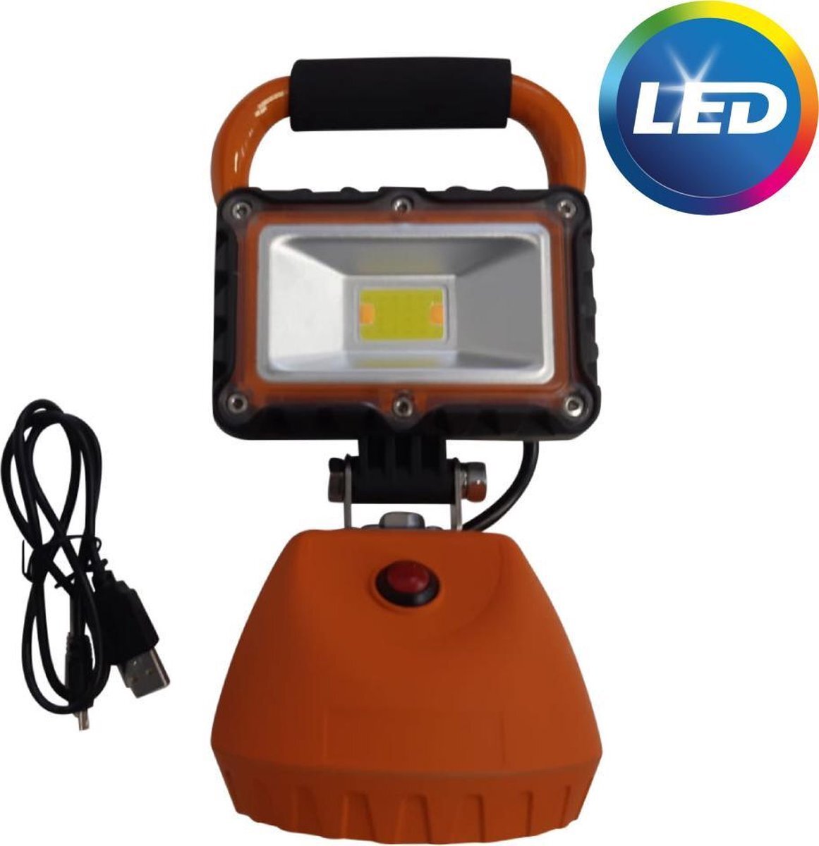 AWD Werklamp LED - 10W - 5V - 1000LM - oplaadbaar - voorzien van handvat en steun