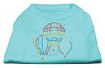 Mirage Hot Air Ballonnen Rhinestone Pet Shirt, X-Large, Aqua