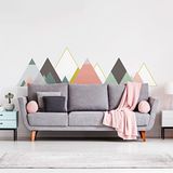 Ambiance Sticker Muurstickers - Decoratie voor slaapkamer/woonkamer - Gigantische Scandinavische bergmuursticker KRISTAL - 120x180cm