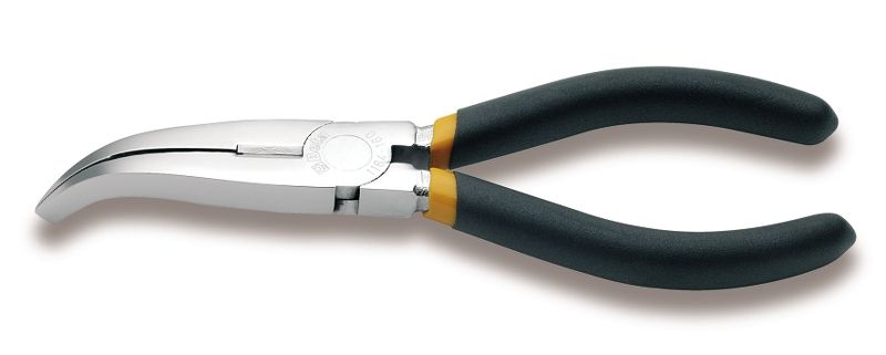 Beta Telefoontang, lange platte gebogen bekken, verchroomd, dubbele PVC handgreep 1164 160