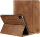 Rosso Element Geschikt voor Apple iPad Pro 12.9 (2022/2021/2020/2018) Hoes met Penhouder - Verstelbare Book Case met Sleep/Wake Functie en Elastische Band Bruin