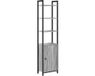 vidaXL Boekenkast - 6-laags - 40 x 24 x 161 cm - Bewerkt hout - Grijs Sonoma