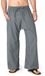 PANASIAM Pantalon léger en coton pour femmes et hommes - Pantalon confortable, pantalon de pêche ample, M Gris
