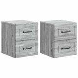 vidaXL Nachttafel Grijs Sonoma
