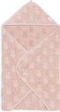 Jollein x Nijntje - Badcape Badstof 75x75cm - Baby Handdoek met Badcape, Omslagdoek, Badponcho Miffy Jacquard - Wild Rose