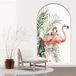 Flamants Roses Stickers Trompe L'Oeil Arche - Voute - 70 x 125 cm