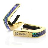 Thalia Exotic Shell Series capodastro met gouden afwerking en blauwe abalone-inleg