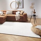 Mint rugs Effen vloerkleed Supersoft - crème 80x150 cm