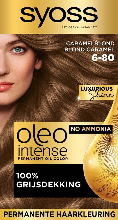 SYOSS Oleo Intense 6-80 Caramelblond - Permanente Haarverf - 1 stuk