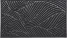 Luance Tapis de porte Vague - noir - caoutchouc - rectangle - 75 x 44 cm - tapis décrottant - extérieur