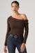 Levi's Clara top épaules dénudées manches longues - Femme - S - Marron / Java