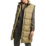 Superdry Dames Lange gewatteerde bodywarmer met capuchon